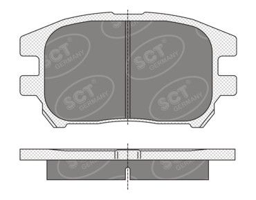 SCT GERMANY Piduriklotsi komplekt,ketaspidur SP 347 PR